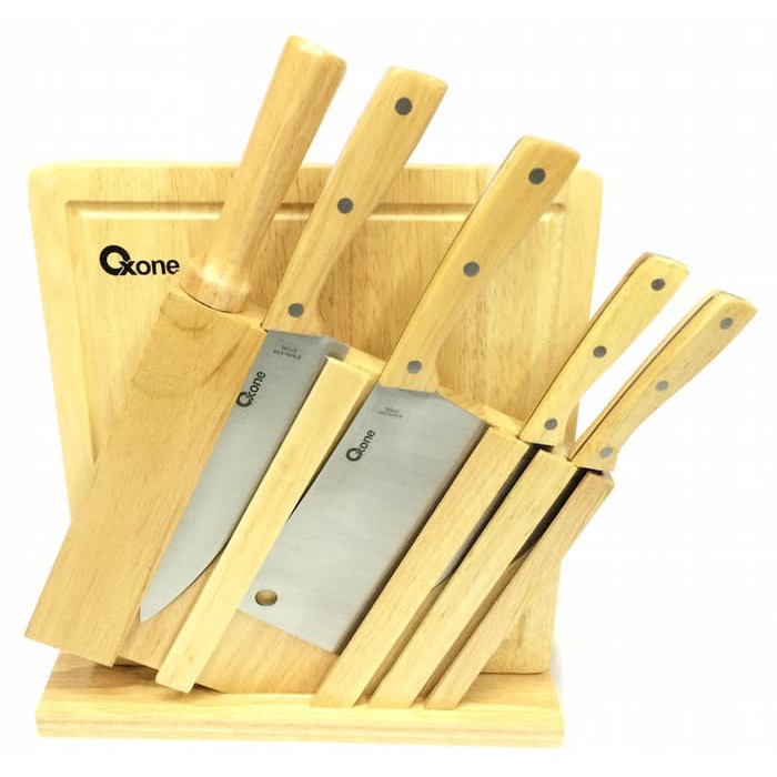 Oxone Wooden Knife Set - Pisau + Rak + Talenan OX-95