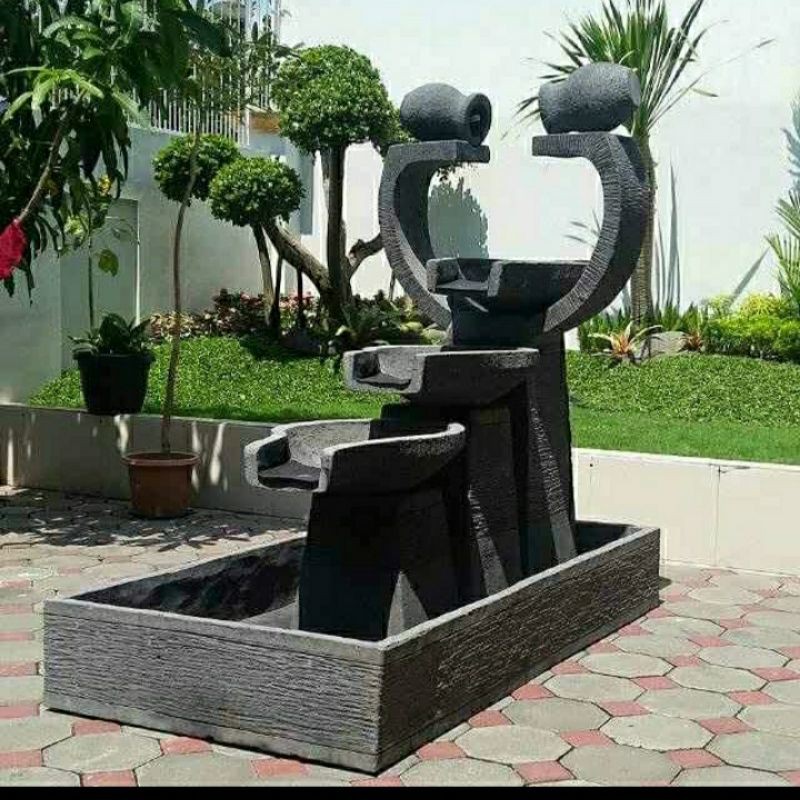 Air mancur taman batu cetak