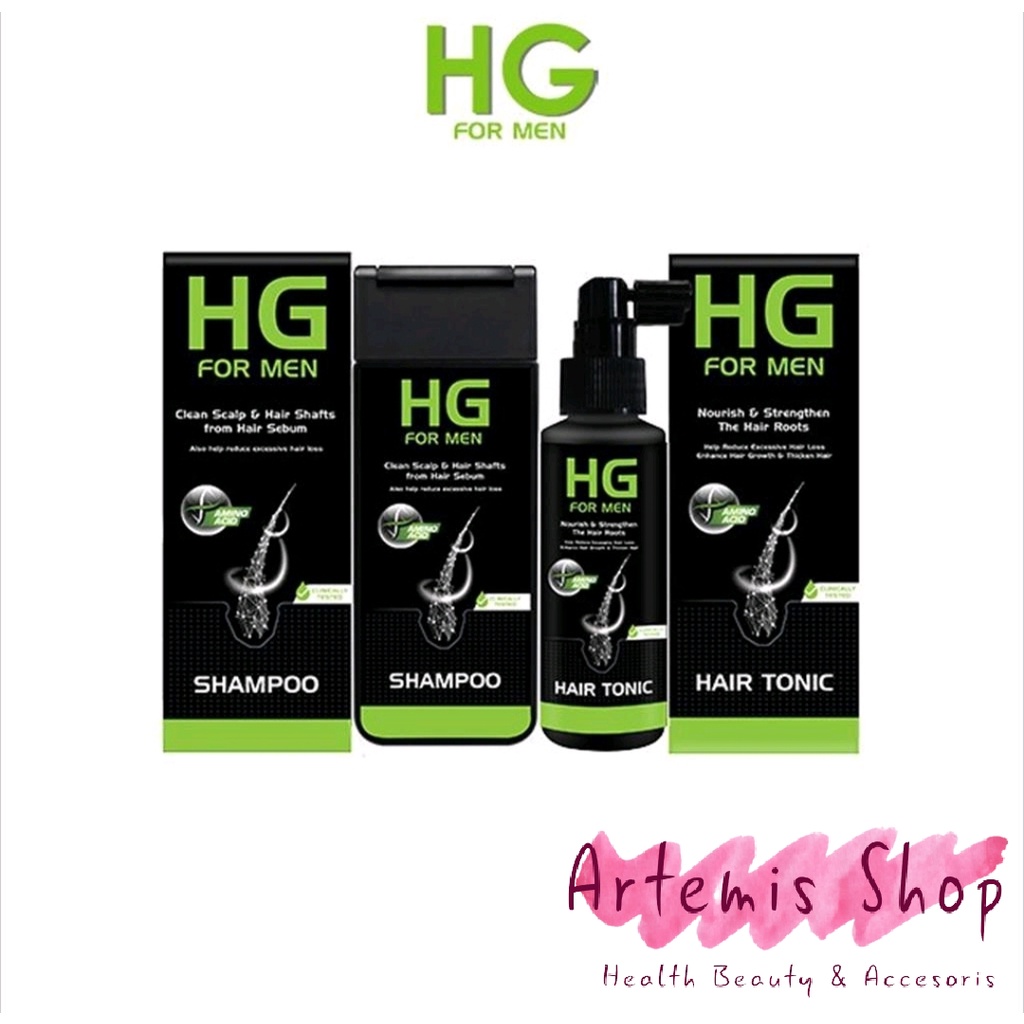 HG For Men Series Shampoo  200ml / Tonic 90ml / Facial Wash 100ml BPOM