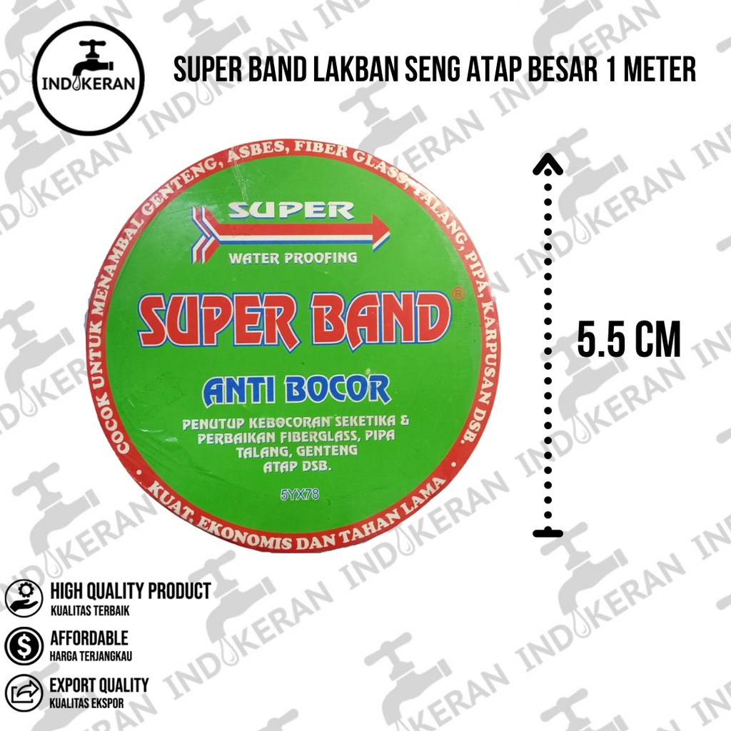 INDOKERAN - Super Band Lakban Seng Atap Kecil 1 Meter