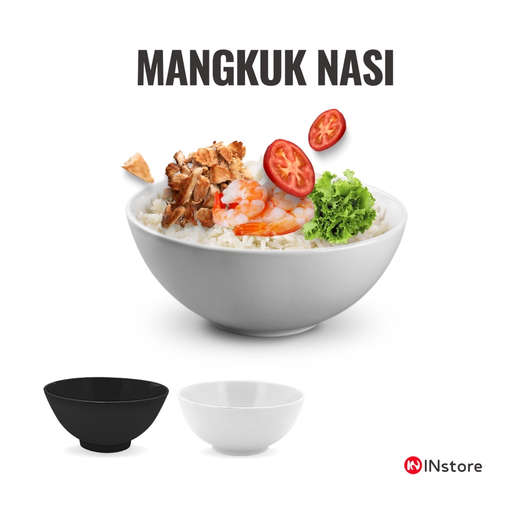 Mangkuk Nasi 11cm Bahan  Melamin