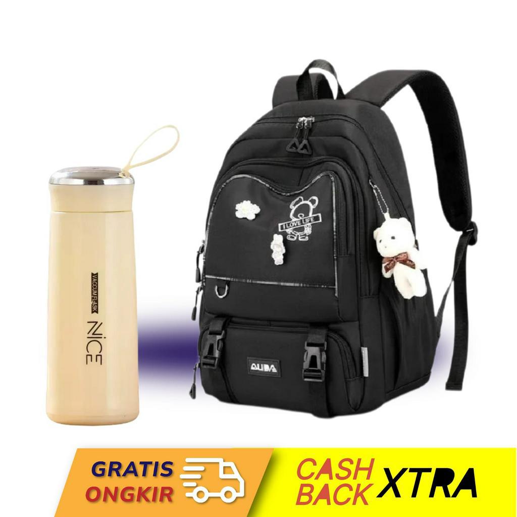 Tas Sekolah Anak Perempuan SD SMP SMA Ransel Kerja ORIGINAL Tas Sekolah Anak Laki-Laki Free Botol Minum Kaca 2023