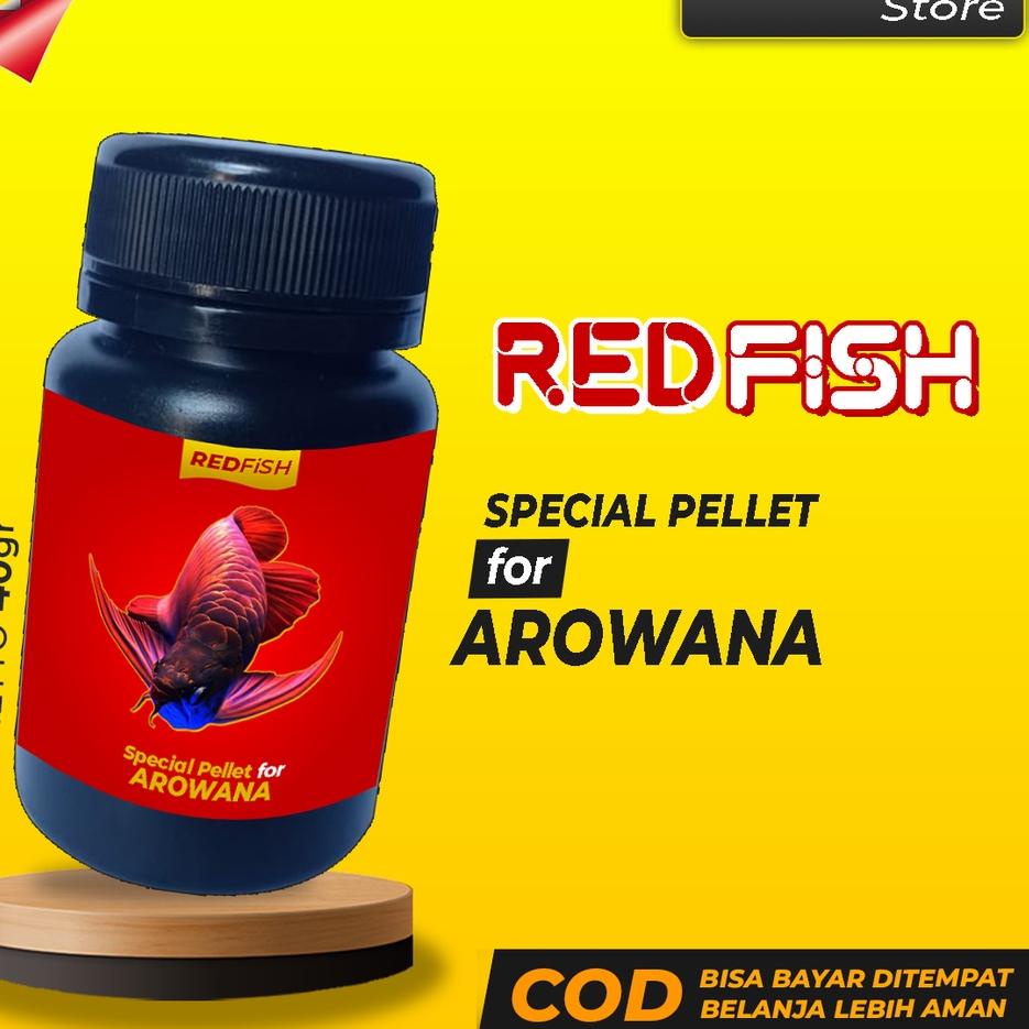 (KiZ➨) ★★ Pelet Ikan Arwana REDFISH Makanan Pakan Ikan Arwana Super Red Golden Red Silver Red Jardini Silver //Promo