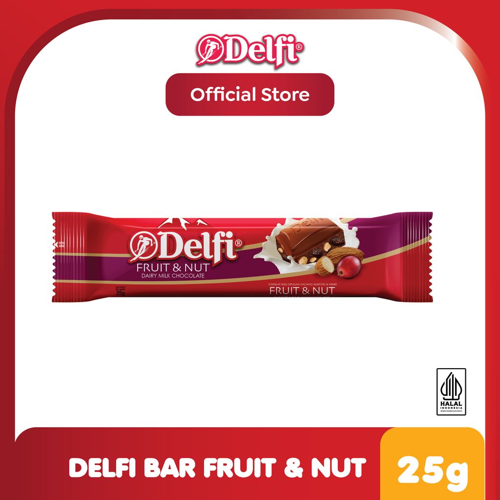 

Delfi Cokelat Bar Fruit & Nut 25 g