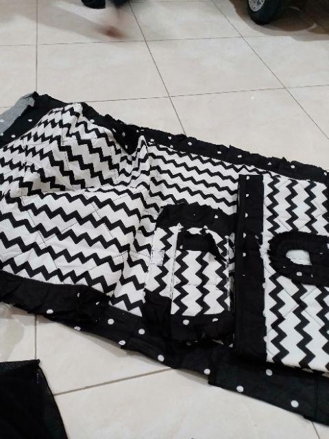 Jual Cover Galon,kulkas,magic Com Zigzag Kecil Hitam