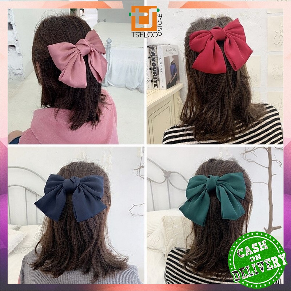 OFM-C160 Ikat Rambut Pita Besar Kuncir Rambut Hairband Aksesoris Wanita Kunciran Rambut Korea Style-3