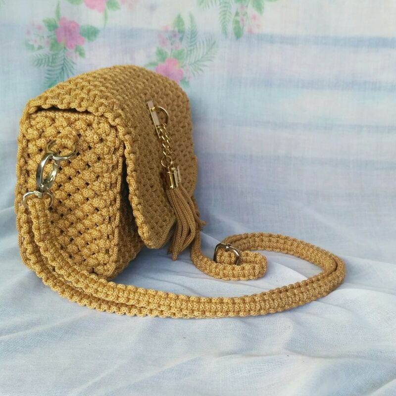 Azara Tas Tali Kur - Tas kotak rymbai (Original design by Azara Craft)