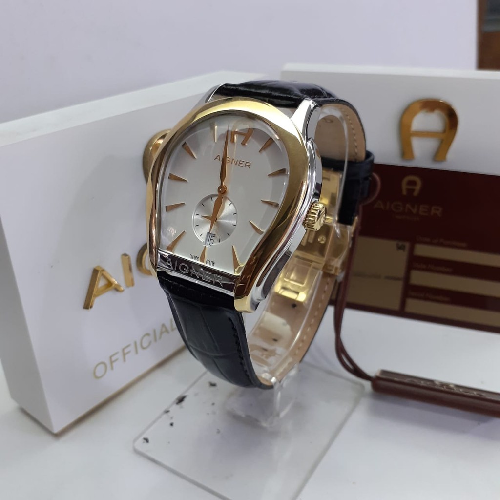 JAM TANGAN AIGNER A111121 BLACK GOLD ORIGINAL