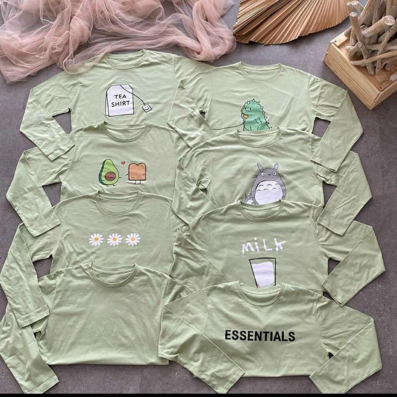 KAOS LENGAN PANJANG SAGE GREEN OVERSIZE | LONGSLEEVE TEE