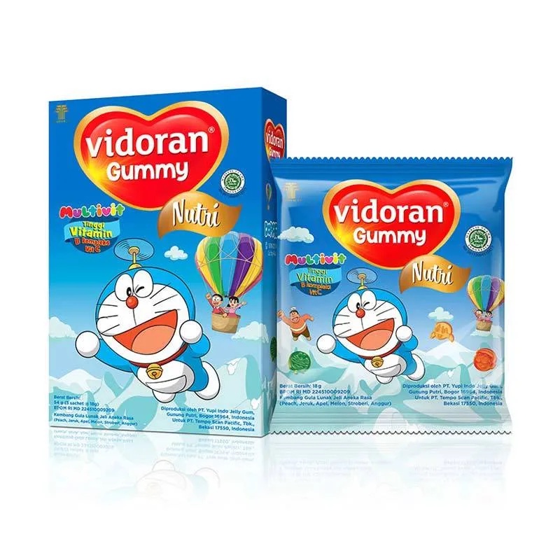 Vidoran Gummy Vitamin Anak Vitamin C Jelly  Vitamin Jelly Doraemon Multivitamin Vitamin C Anak Vitam