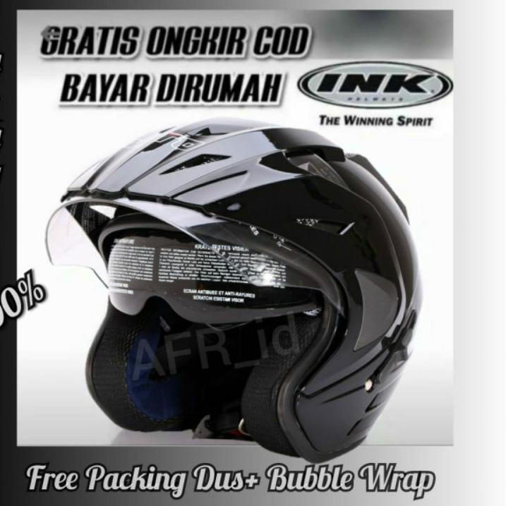 (TERPERCAYA) Helm INK Kw Super Double Dobel Visor Helem Topi 2 kaca Murah Pria Wanita Dewasa SNI