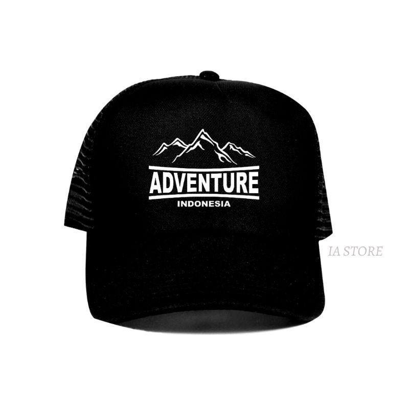 Topi Trucker Jaring Custom ADVENTURE INDONESIA