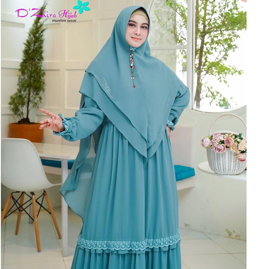 LANGSUNG CHECKOUT X9635 Kinara Syari Gamis Syari Ceruty Ootd Wanita Set Hijab Baju Wanita Jumbo Gami