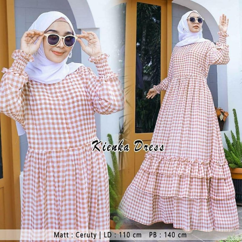 Kienka dress/baju muslim/busana muslim/gamis syari/gamis muslim/baju syari