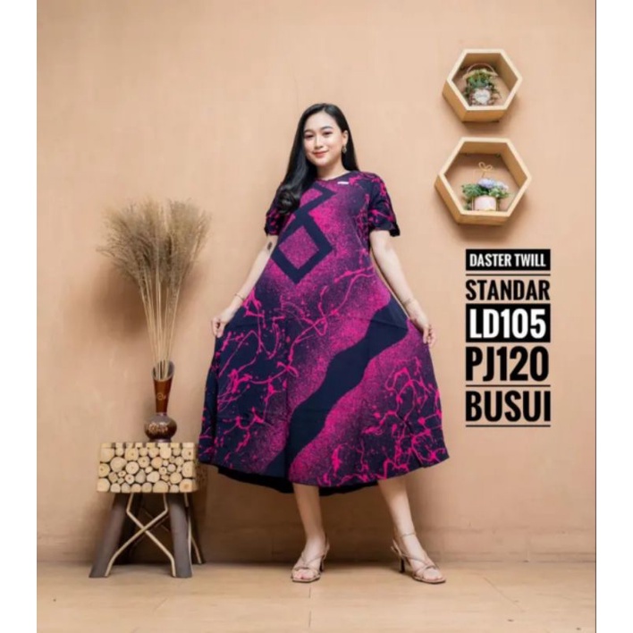 daster twill abstrak bahan tebal motif batik abstrak ld 105 daster busui pakaian wanita ibu hamil