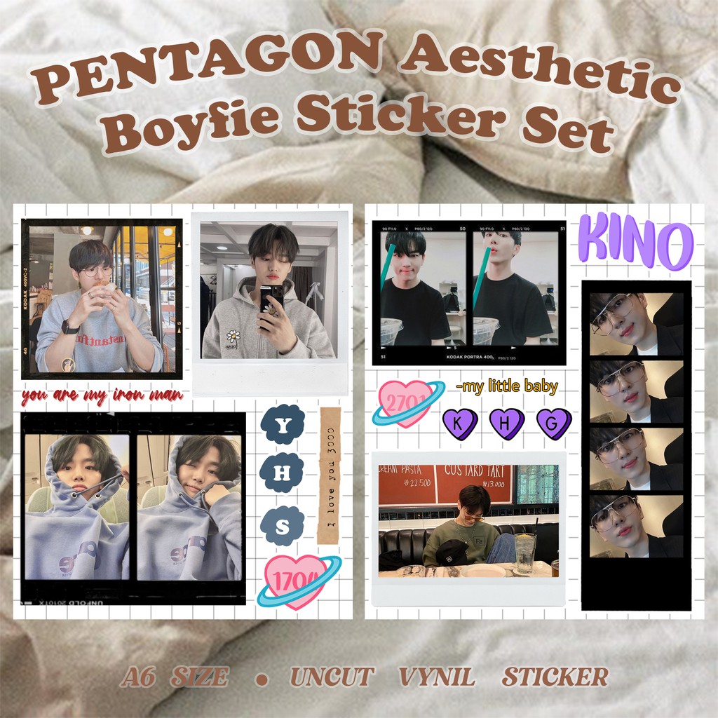 [READY] PENTAGON Aesthetic Boyfriend Material Deco Tumblr Case Sticker Set DIY Fanart Stiker