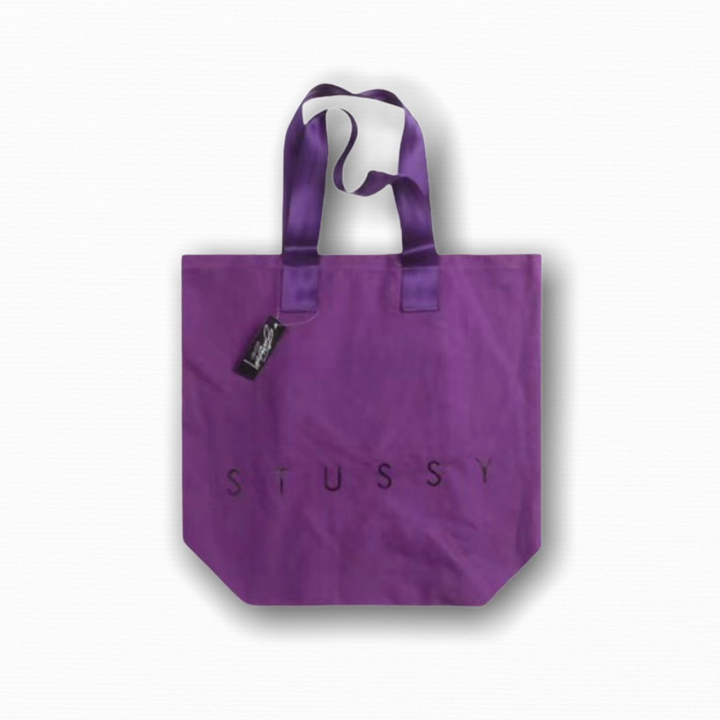 Stussy Canvas Tote Bag Purple