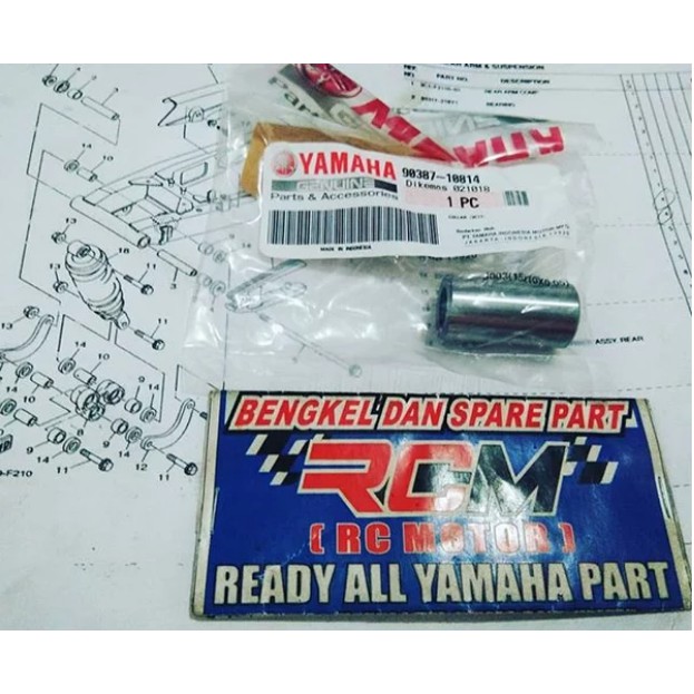 COLLAR BOSH UNITRACK PERTIGAAN SHOCK VIXION OVI LAMA NVL NVA R15 ORI ORIGINAL YAMAHA 90387-10814