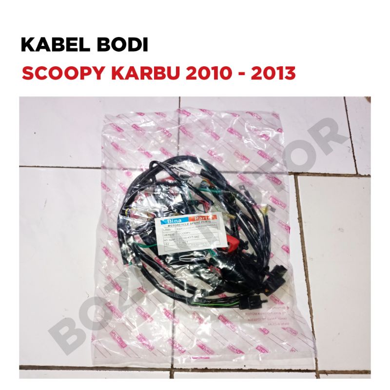 Kabel Body Scoopy Karbu Lama / 2010 2011 2012 2013 / Cable Bodi Motor / 1 Set / Bina Parts Fullset