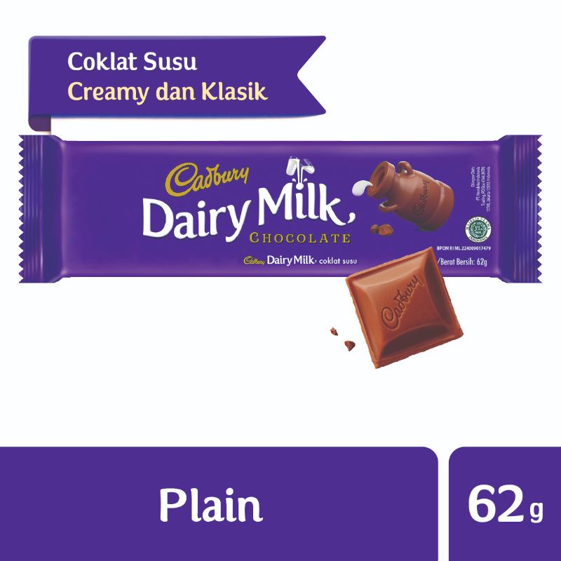 

Cadbury Dairy Milk Cokelat [62 g]