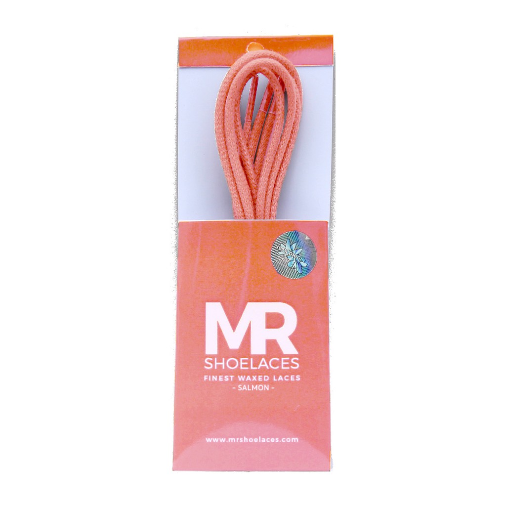 MR Shoelaces RD40 Salmon (Salem) Tali Sepatu Lilin 2-3mm Bulat Round 50cm 60cm 70cm 80cm 90cm 100cm 120cm 150cm (Waxed Laces) - Premium Shoelace