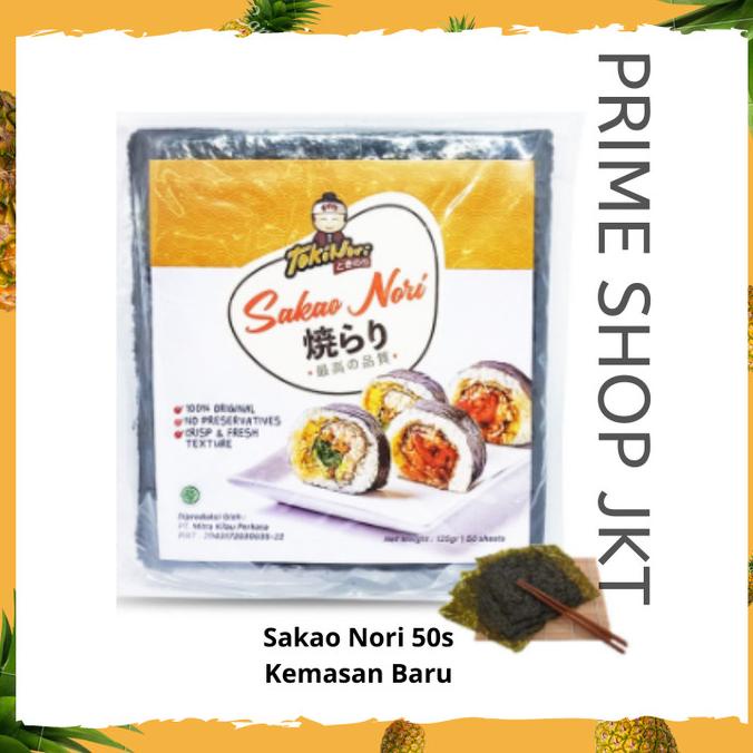 

Sakao Nori Sushi Halal Isi 50 Pcs Rumput Laut Roasted Seaweed Kimbab