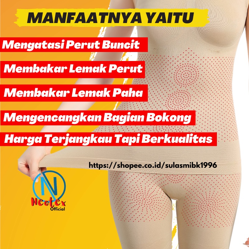 Korset Pelangsing Infrared  3 in 1 Perut Buncit Wanita Pembakar Lemak Hot Body Slimming Suit