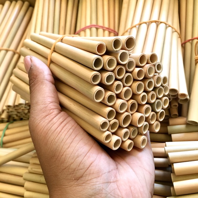 Sedotan Bambu Medium 1 kg isi 120 pcs ( Bamboo Straw )