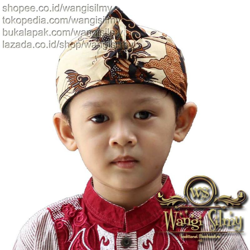 Iket Sunda Tradisional Anak - Totopong Ikat Bendo Blangkon Anak  - Iket Sunda Makuta Wangsa