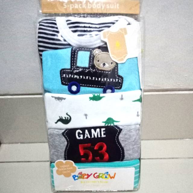 Jumper bayi baby grow carter 6 bulan 5 in 1 lengan pendek bayi laki laki