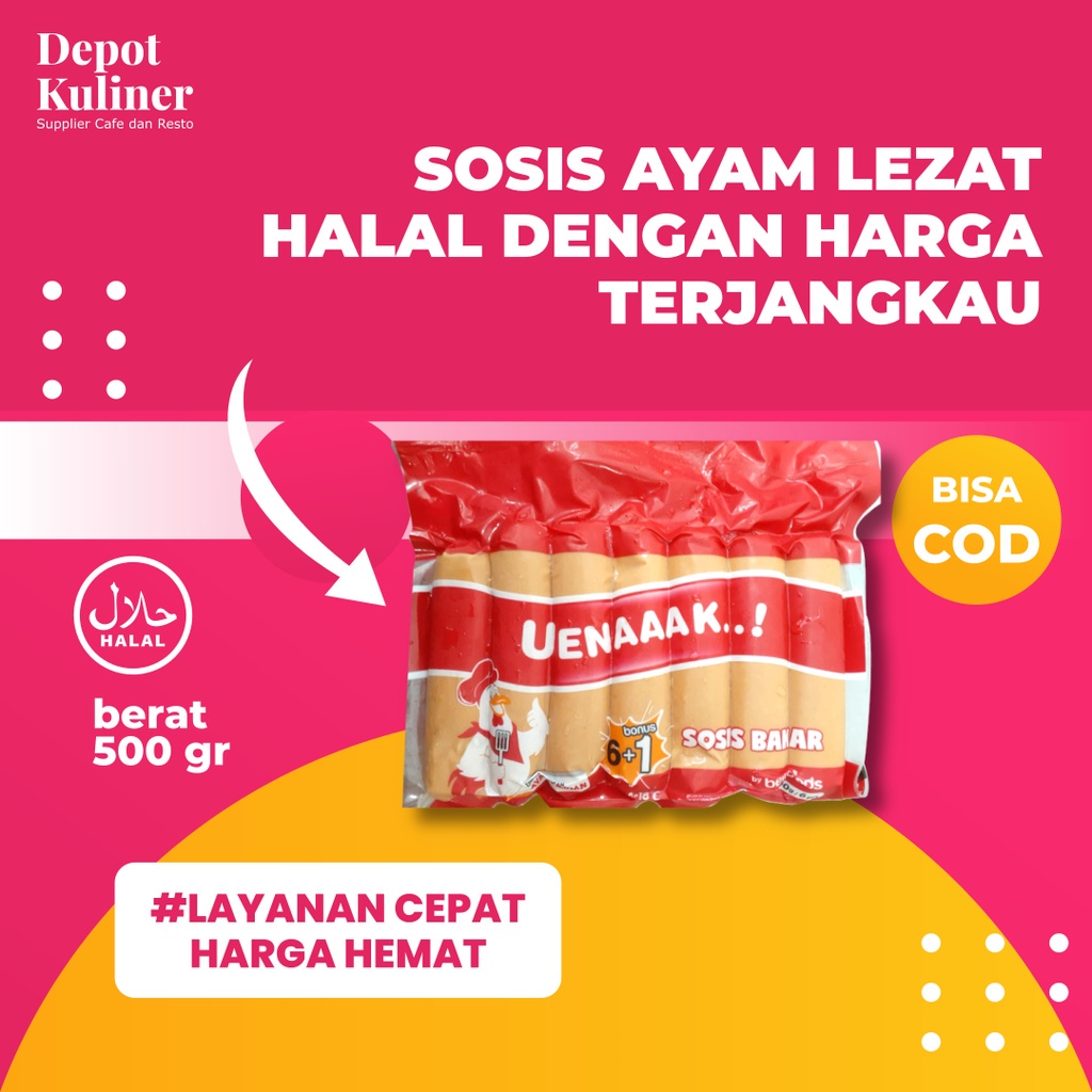 Belfoods Sosis Ayam Bakar 500 gr / Belfood Chicken Sausage di Medan