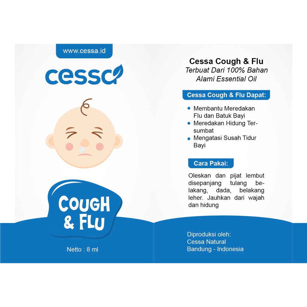 Cessa Cough &amp; flu (0-2th) - Essential Oil Pereda Batuk &amp; Pilek Anak