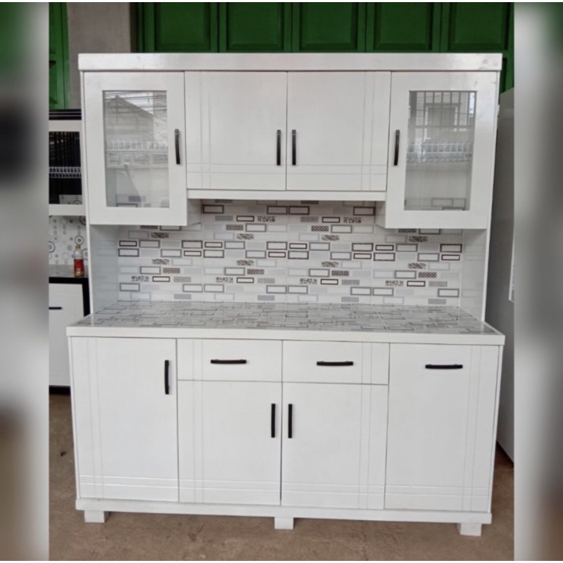 *GRATIS ONGKIR* LEMARI SAYUR 4 PINTU RAK PIRING CAT DUCO RAK DAPUR LEMARI DAPUR