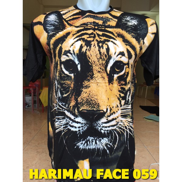 kaos spandek binatang macan harimau 3D