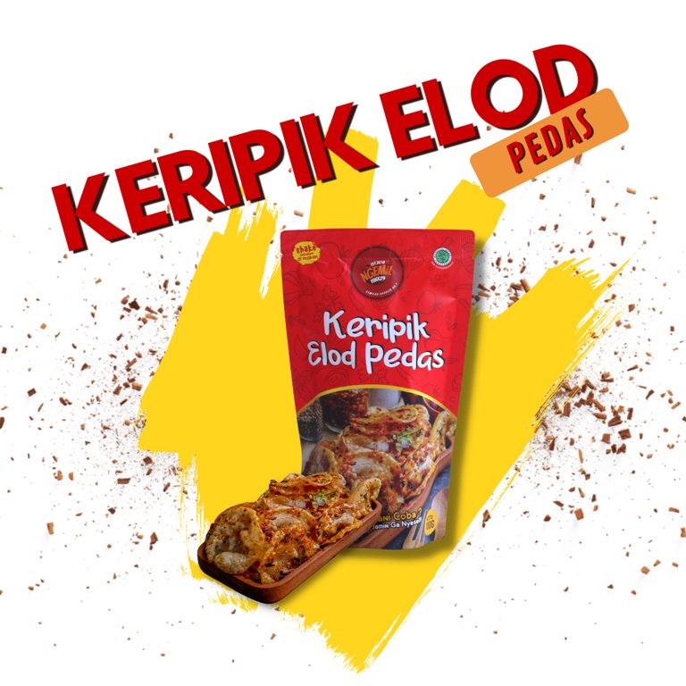 250 gr KERIPIK ELOD  DAUN JERUK PEDAS