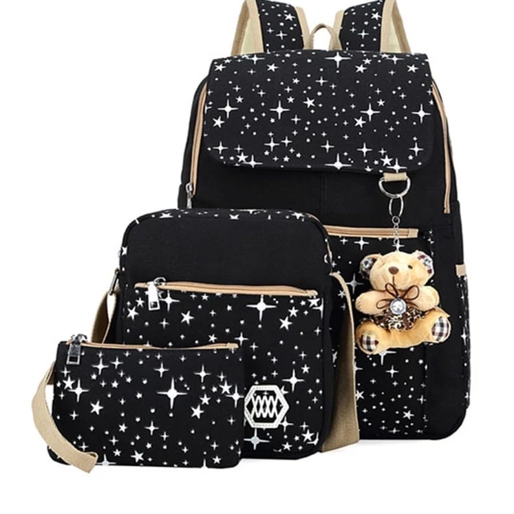 TAS RANSEL ANAK PEREMPUAN MOTIF BINTANG KEJORA / TAS RANSEL ANAK / TAS RANSEL MURAH