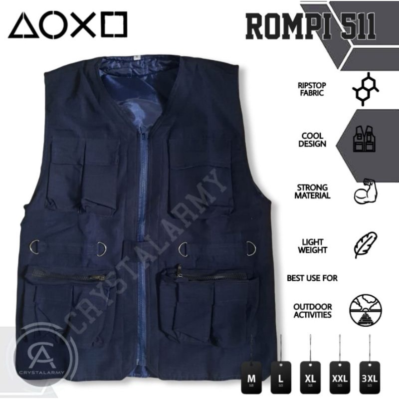 JAKET ROMPI TACTICAL OUTDOOR 511 ROMPI VEST ORIGINAL CRYSTAL