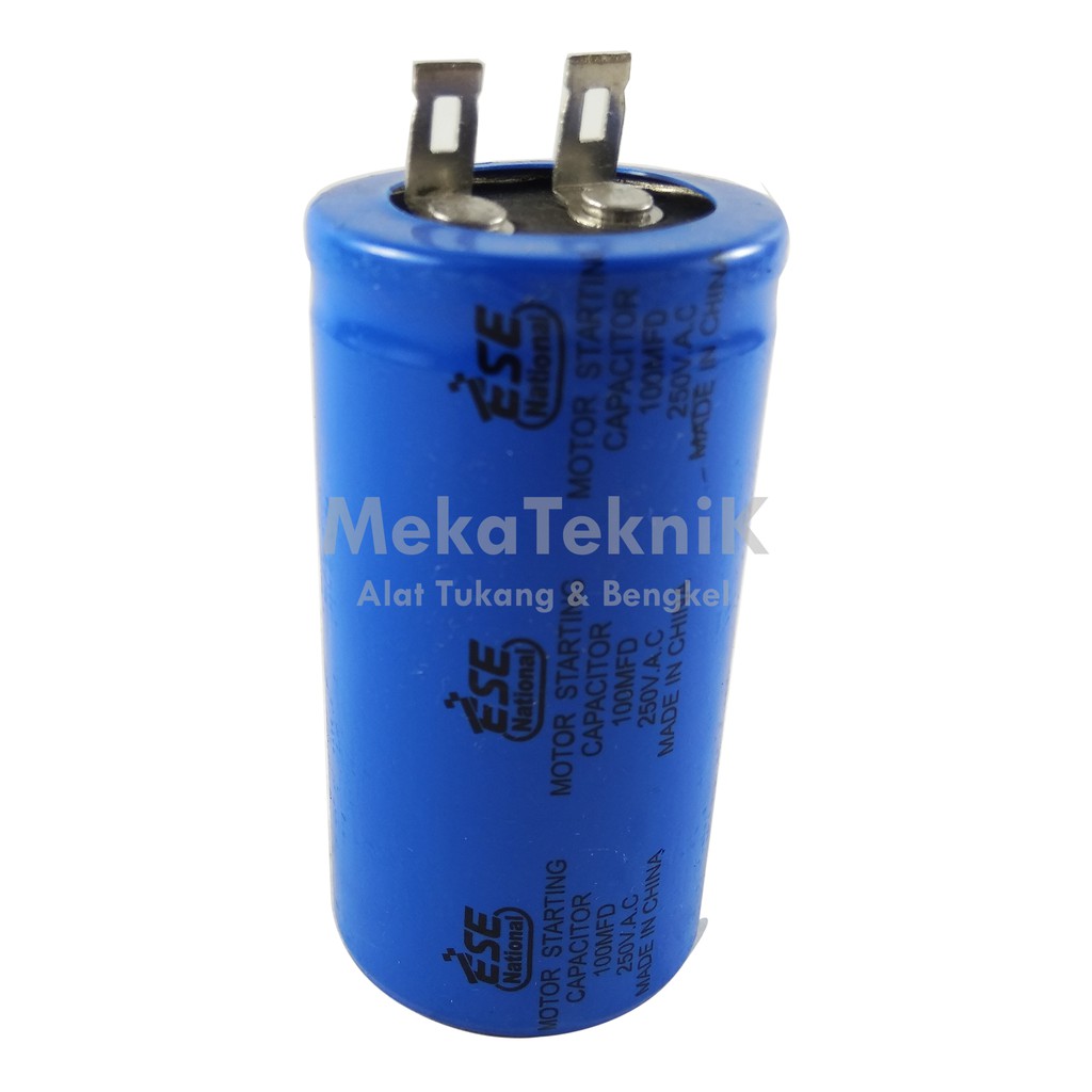 KAPASITOR DINAMO 100 UF ESE NATIONAL / KAPASITOR BULAT 100UF / KONDENSOR / KAPASITOR BULAT DINAMO 10