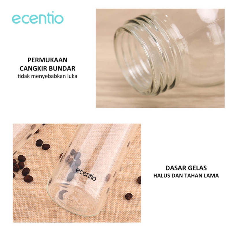 [Bayar Di Tempat]ecentio Botol Minum Botol Air 500ML Bottle BPA free Tempat Minum bening polos