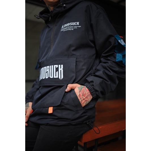 BLOODSUCK Jaket Cougle Pria Jaket Parasut Jaket Waterpoof