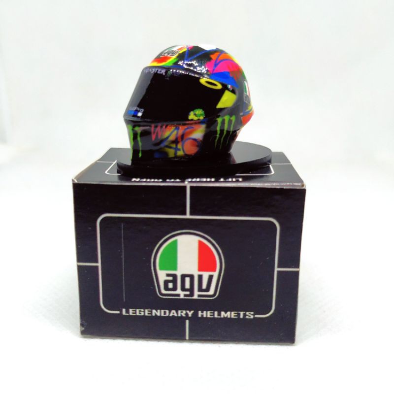 miniatur helm valentino rossi test bike 2019 skala 1/12