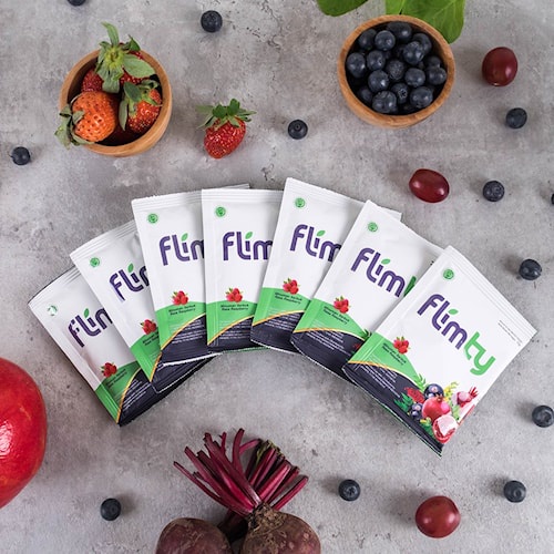 (1 BOX) Flimty Fiber Antidioksidan Rasa Blackcurrant/Raspberry