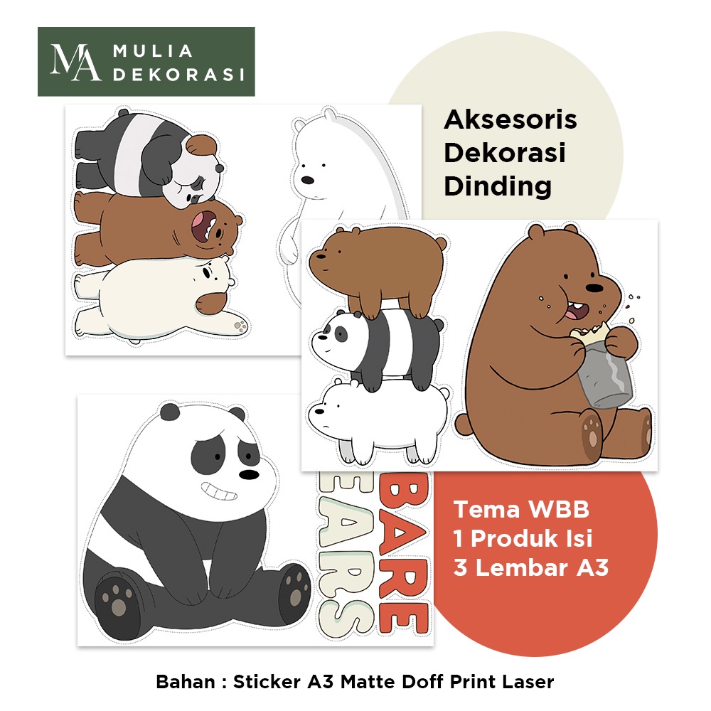 Aksesoris Dekorasi Dinding Bertema Aqiqah Khitan Ulang Tahun Laser A3 Sticker Paper 150gram 3 LEMBAR