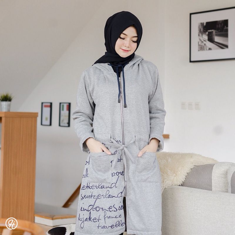 100% ORIGINAL - Jaket Sweater Wanita Muslimah Hijaber - Hijacket Urbanashion- Hijab Hijabers Panjang