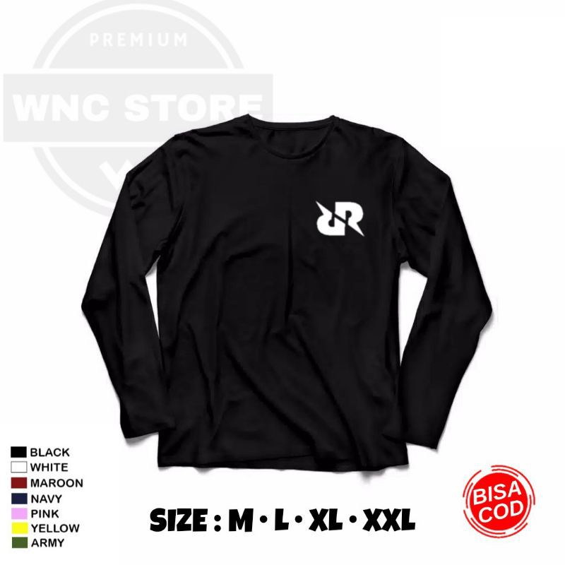 Baju kaos Pria RRQ Lengan Panjang | Kaos Gamer | Kaos Distro Murah