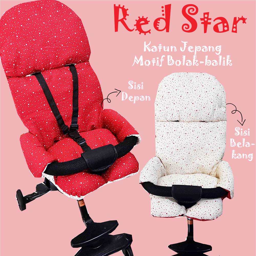 RED STAR - KATUN JEPANG STROLLER PAD Alas stroller roda 4/ 5 Exotic lw 120, pasific,ezzy,baobaohao