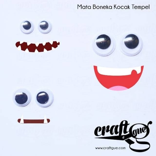 Mata Boneka Tempel Kocak (100pcs)