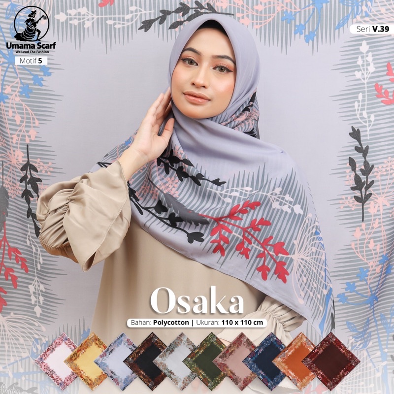 Hijab Segiempat Umama Motif Basic Voal / Jilbab umama segi empat pollycotton grosir-Motif 5 Mix Warna