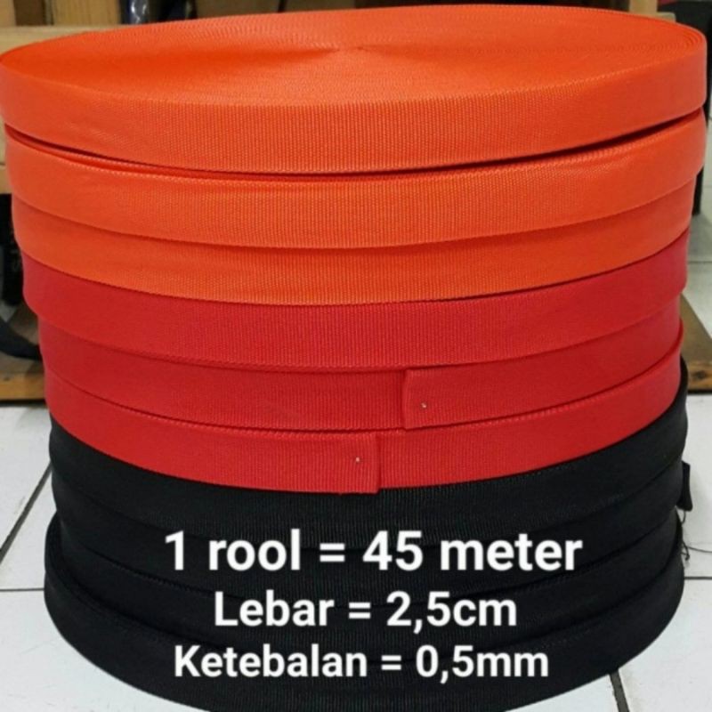Tali webbing webing tubular 1 roll
