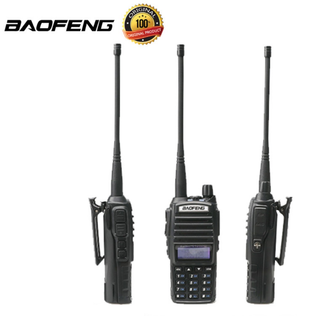 HANDY TALKY BAOFENG UV-82 UV82 UV 82 8 WATT DUALBAND VHF UHF 2PTT ORIGINAL GARANSI RESMI POSTEL